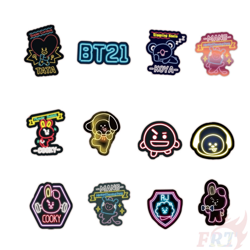 Set 50 miếng dán trang trí in hình nhóm nhạc BTS BT21 Series 03