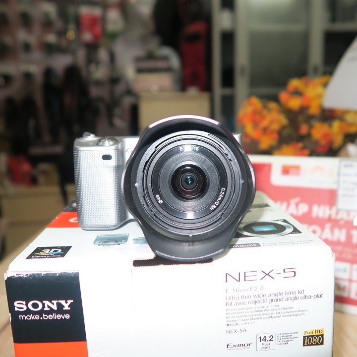 Máy ảnh Sony Nex 5 kèm ống kính 16f2.8 fullbox bản Nhật
