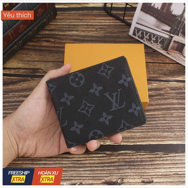 Ví da nam nhỏ gọn,bóp nam vân lv siêu sang,tiện lợi,dễ sử dụng