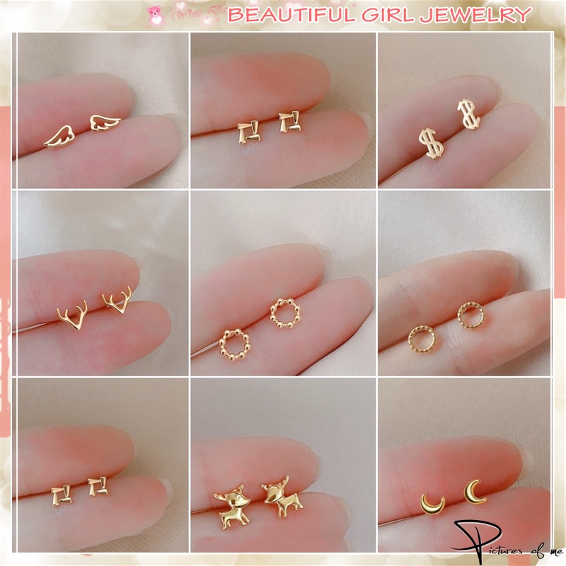 Khuyên Tai Hình Bướm Trái Tim Đơn Giản Thời Trang Hàn Quốc