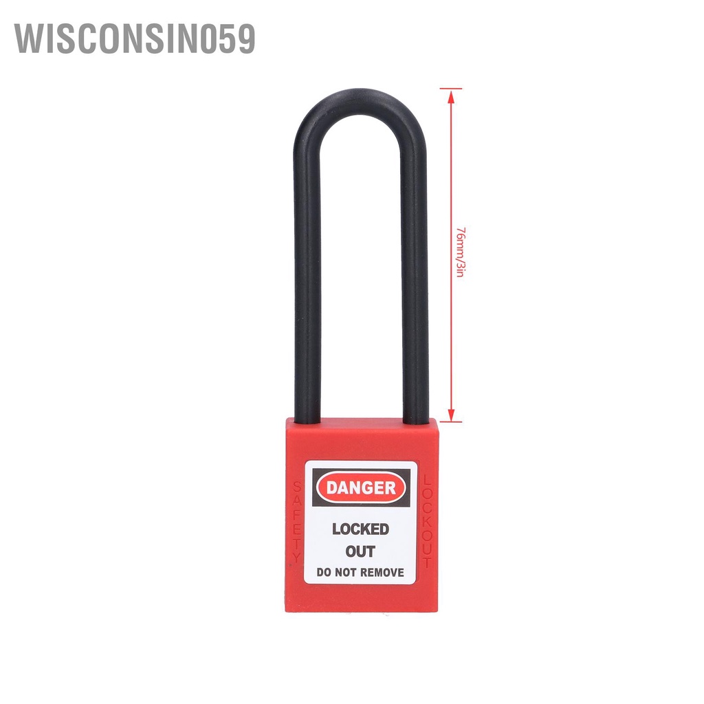 Ổ Khóa An Toàn Chống Ăn Mòn Wisconsin059 3in Kèm 2 Chìa Khóa
