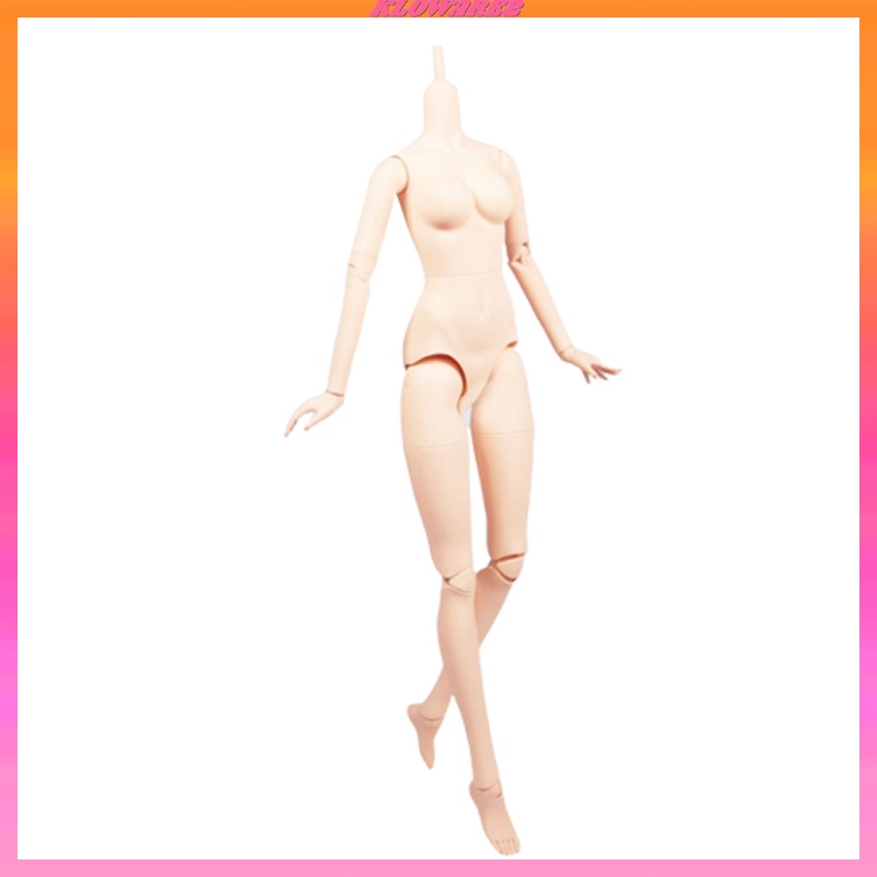 [KLOWARE2]60cm Ball Jointed Doll Nude Vinyl Body Mold without Head DIY Practice Parts