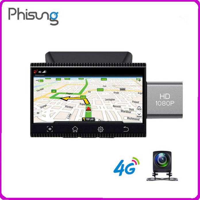 Sản phẩm Camera hành trình thương hiệu Phisung, 4G, Wifi, 3 inch, dẫn đường Navitel, Google map: Mã K11 ..