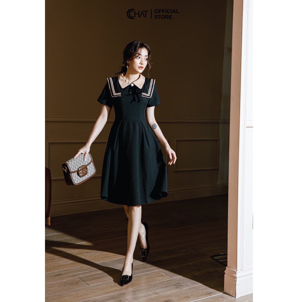 [Mã WABRWA15 giảm 15% đơn 300K] CCHAT Váy xoè cổ sen | BigBuy360 - bigbuy360.vn