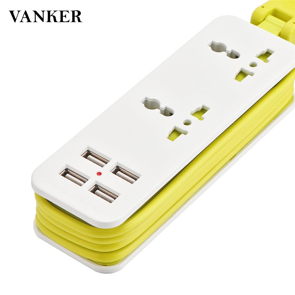 Bộ Ổ Cắm Sạc Anker Power Strips Với 4 Cổng Usb Tiện Dụng