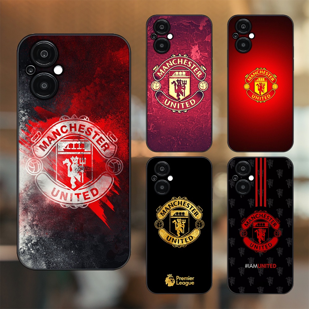 Ốp lưng Oppo Reno 8Z 5G viền đen in hình MU Manchester United