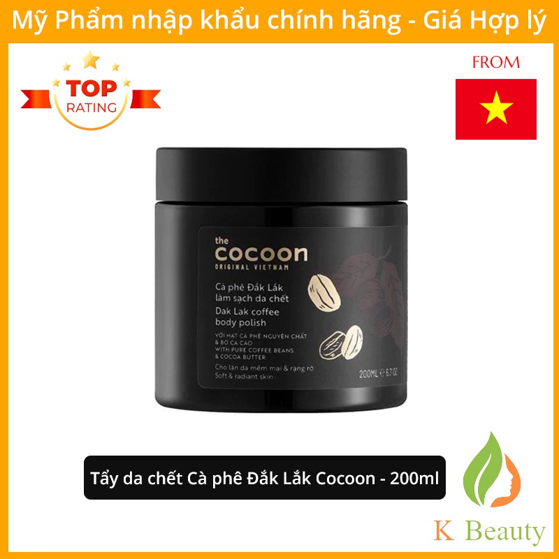 Tẩy Da Chết / Tẩy Tế Bào Chết Toàn Thân Cocoon Cà phê Đắk lắk - Dak Lak Coffee Body Polish - Hàng Việt Nam - 200ml | BigBuy360 - bigbuy360.vn