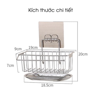 [VIDEO] Giỏ inox dán tường đựng đồ dùng rửa chén bát