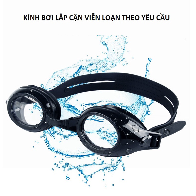 Kính bơi cao cấp OBAOLAY lắp được mắt cận viễn loạn thị theo yêu cầu, chống UV, chống hấp hơi-Tặng kèm hộp, bịt tai-mũi