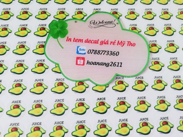 Tem trái cây 1000c in theo yêu cầu/ có sẵn mẫu cho khách lựa chọn