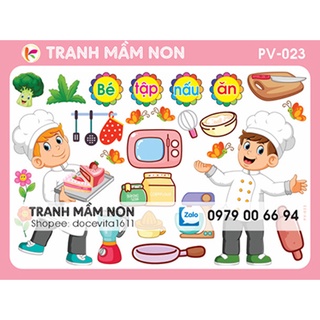 Decal mầm non - góc phân vai pv-023