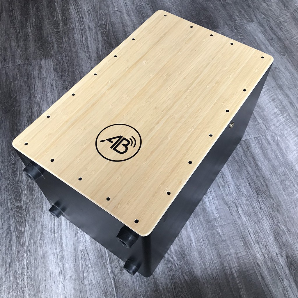 Trống cajon AB tập chơi tặng bao - Trống mặt gỗ tre - Có miếng lót êm mông - Bảo hành 6 tháng
