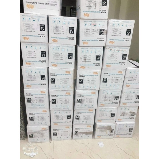 Găng tay y tế không bột hộp 100 chiếc đen, trắng sữa, xanh dùng trong spa phun xăm