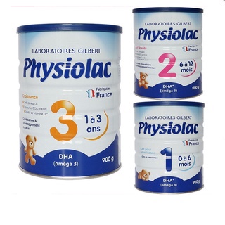 Sữa bột Physiolac số 1, 2, 3 lon 900g date 2023