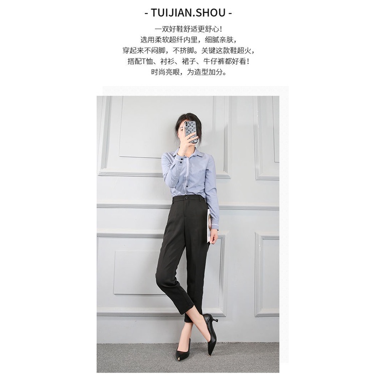 Giày Cao Gót 7cm 5cm Cỡ Lớn Thời Trang Công Sở Cho Nữ