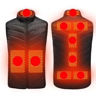 Áo Khoác Điện Sưởi Ấm Giữ Nhiệt Cực Lâu 9 vùng nhiệt  - Áo Sưởi Ấm Bằng Điện Sạc USB Siêu Nhẹ