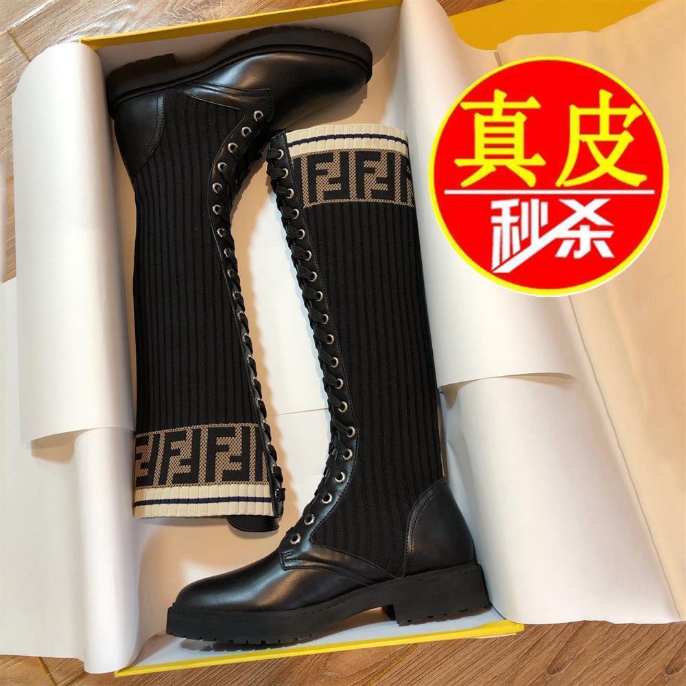 Giày Bốt Martin Cao Đến Đầu Gối Lót Nhung Phối Dây Cột Thời Trang Thu Đông Cho Nữ ar