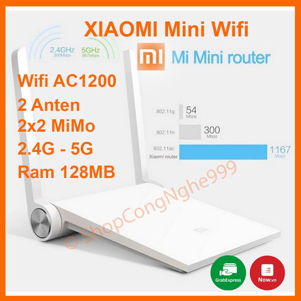 Bộ phát wifi router wifi Xiaomi Gen 3 3A Mini Tiếng Việt  chuẩn AC1200 gigabit 4 chịu tải cao cực kỳ ổn định