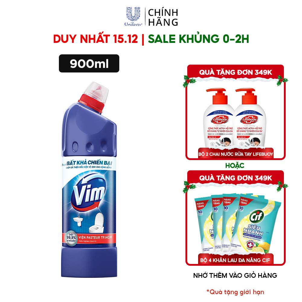 Nước Tẩy Bồn Cầu Vim Diệt Khuẩn (900ml) - Xanh Biển