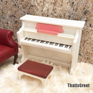 1 Bộ Đàn Piano Mini Màu Trắng Tỉ Lệ 1: 12 Trang Trí Nhà Búp Bê