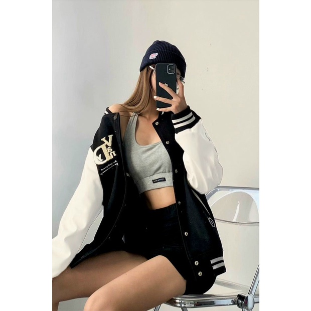 Áo Khoác Bomber Nữ Chất Nỉ PE Loại 1 Mềm 3 Màu In Họa Tiết Khác Biệt Mặc Đẹp Che Nắng Tốt [NEW UNISEX]