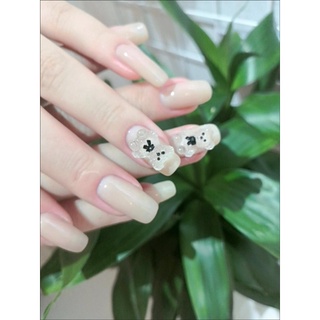 charm gấu trong nail