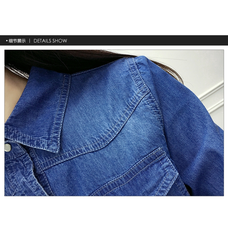 2021 spring slim cotton denim shirt