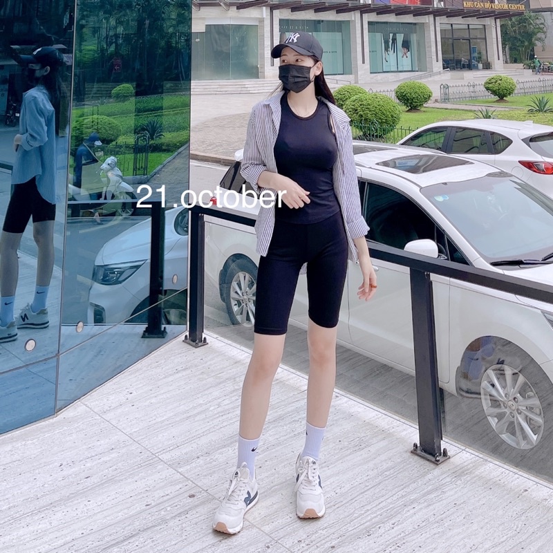 Quần legging lửng ngố - thun cotton co giãn bốn chiều siêu dai