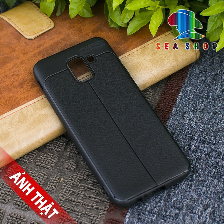 Ốp lưng Samsung Galaxy J6 / SM-J600 vân da loại A - nhựa dẻo - chống trơn trượt