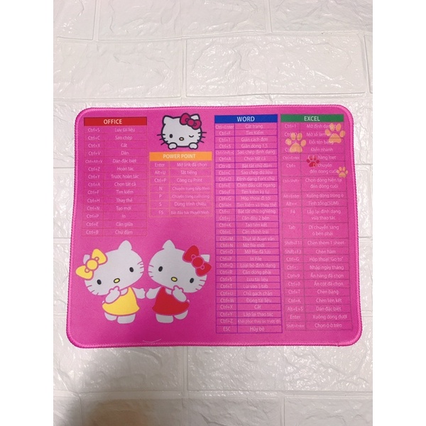 Lót Chuột Phím Tắt Văn Phòng Hello Kitty Kích Thước 25-30cm