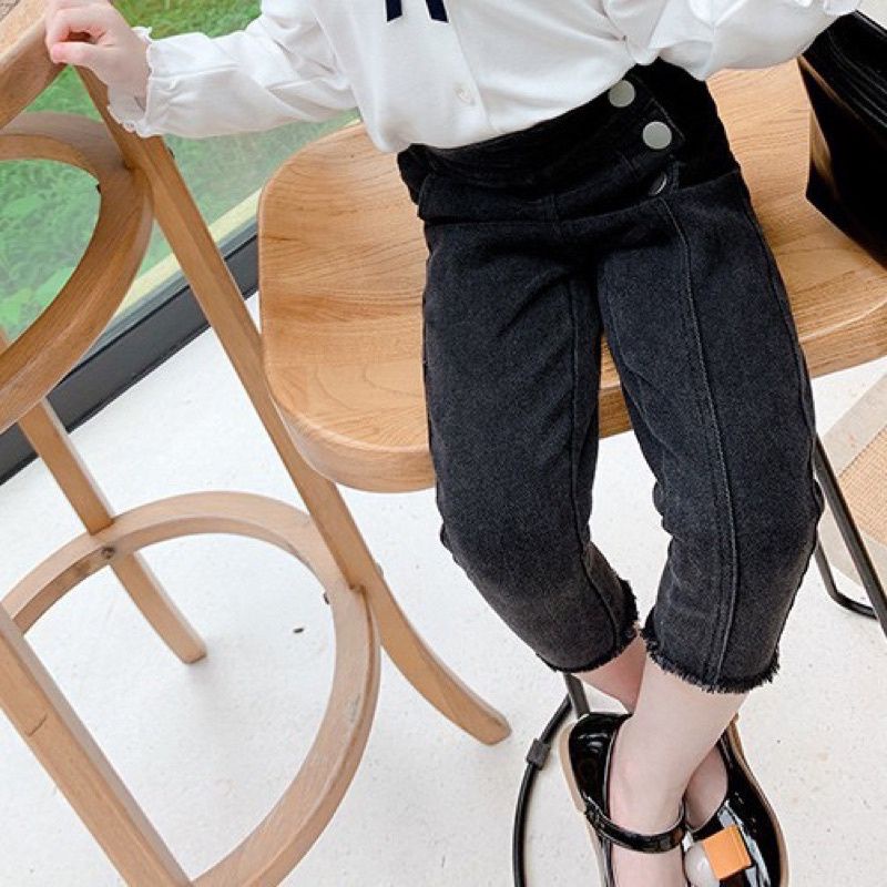 Quần bò cạp cao cho bé gái