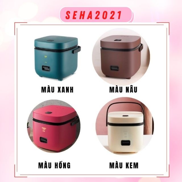 Nồi Cơm Điện Mini Điện Tử Đa Năng Jiashi 1.2L cho 1-2 Người Ăn Nấu Gạo Lứt Chống Dính Giá Rẻ Nhất Có Xửng Hấp Seha2021