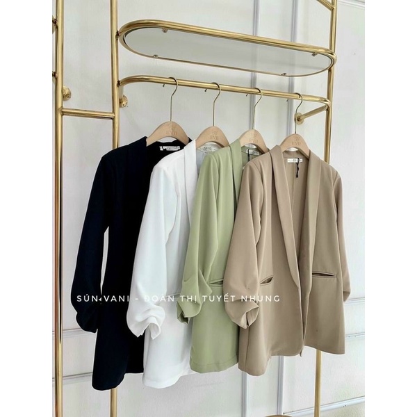 Áo Blazer tay dài nhún | BigBuy360 - bigbuy360.vn