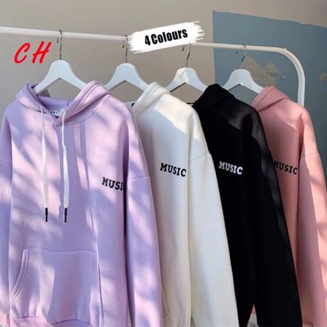 Áo hoodie Music góc ngực COH0919