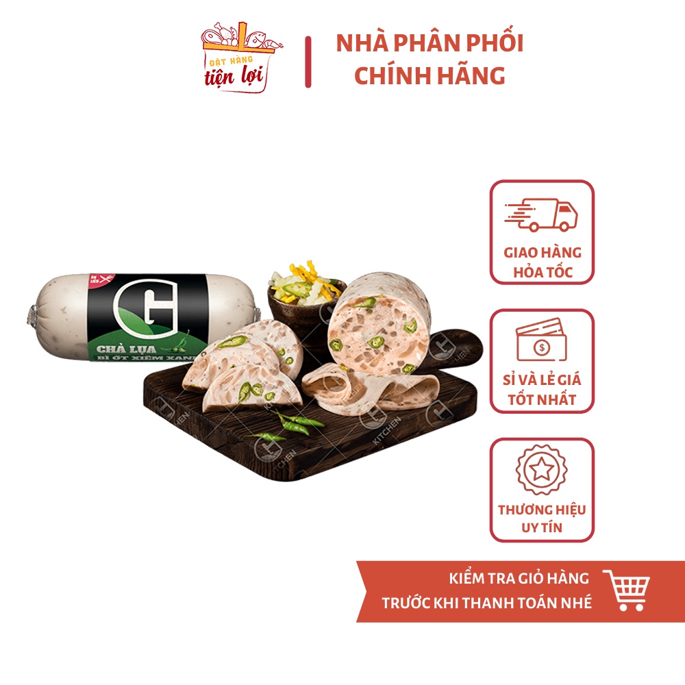 Chả lụa bì ớt xiêm xanh G Kitchen cây 500g