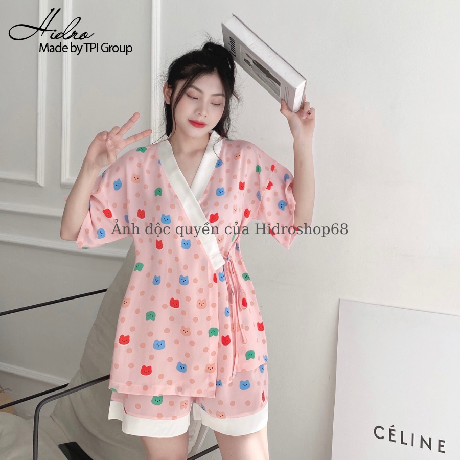 Bộ Pijama Kimono Lụa Cao Cấp Mềm Mịn Nhiều Họa Tiết Dễ Thương | BigBuy360 - bigbuy360.vn