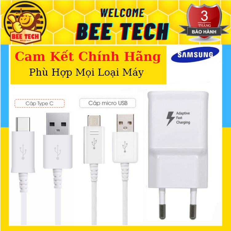 Bộ sạc samsung chính hãng, sạc nhanh chuẩn QC cho mọi loại điện thoại - Beetech