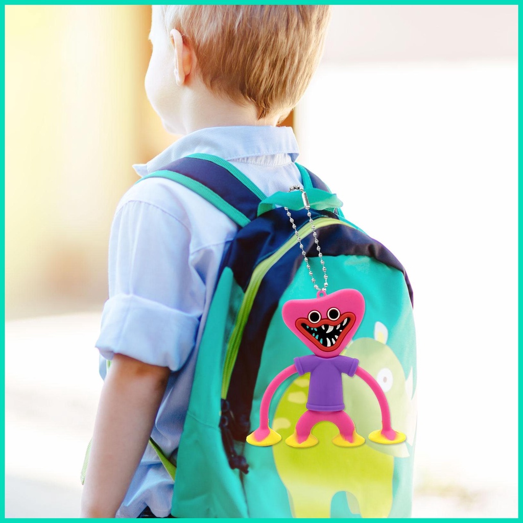 2022 Móc Khóa Bằng Silicon Hình Trò Chơi Kinh Dị Huggy Wuggy Màu Xanh Dương Hồng Có Giác Hút