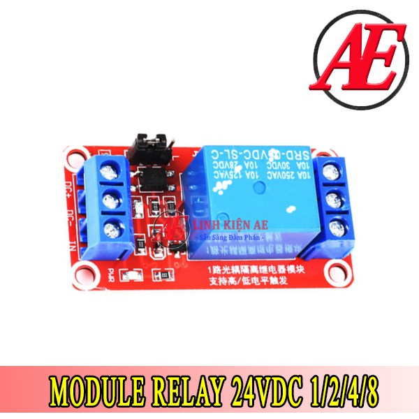 Module Relay 24VDC 1/2 Kênh High/Low