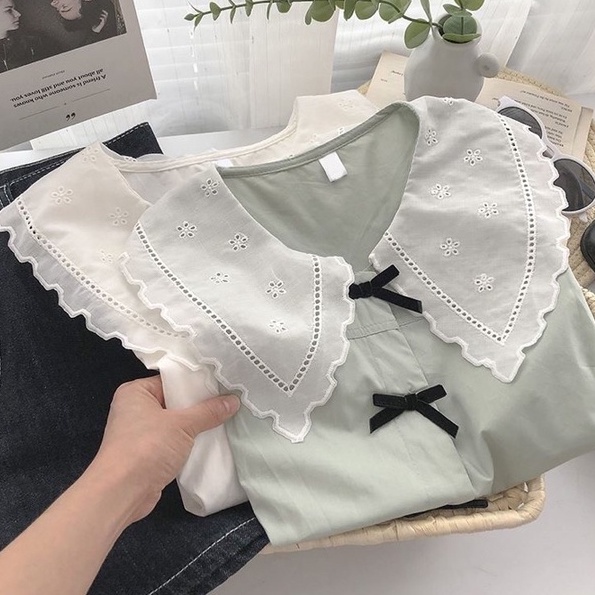 Áo sơ mi nữ phối cổ zen (Chất liệu đũi lạnh) • 2ENDSHOP