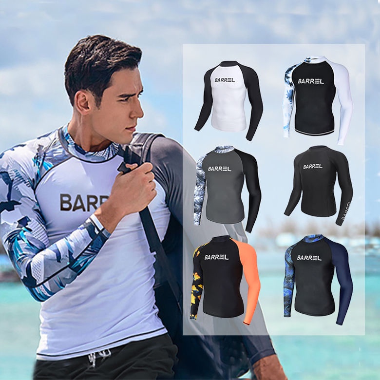 Áo bơi tay dài/ Quần bơi ngắn chống tia uv bảo vệ an toàn cho nam 306