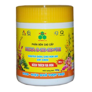 KINA NPK 6-30-30 TE Hủ 100g - Phân bón kích thích ra hoa cho phong lan và cây cảnh