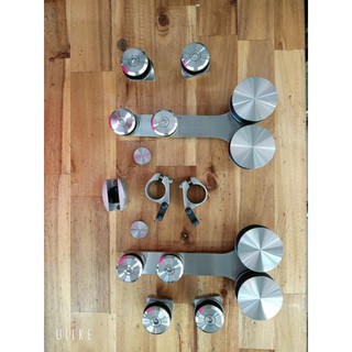 Bộ Bánh xe cửa lùa kính VVP phi 25 - inox 304