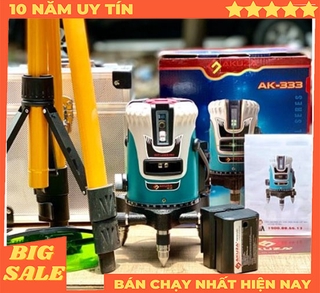 Máy cân mực laser siêu sáng 5 tia xanh akuza-333
