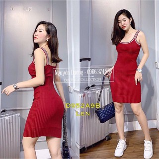 M9316. ĐẦM LEN 2 DÂY ÔM BODY