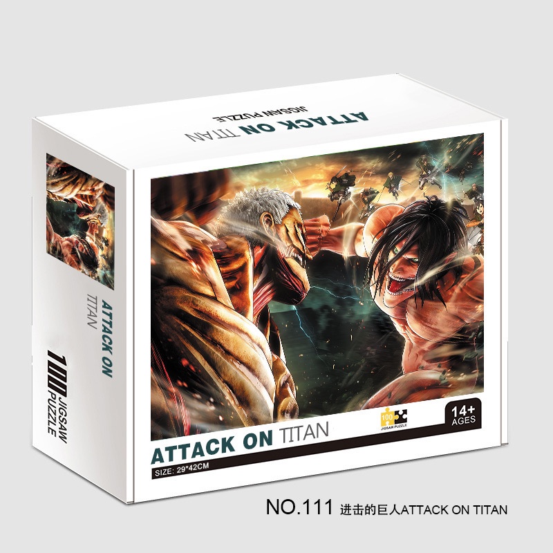 Bộ 100 miếng xếp hình Levi Eren Mikasa trong Attack On Titan