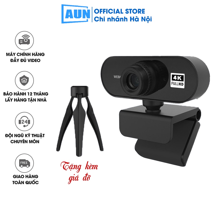 Webcam máy tính 4K - 38400 x 2160p và 2K - 2560 x 1440p - Thu hình cho máy tính, pc, TV, để bàn