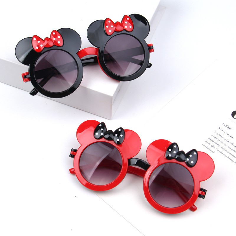 Mắt kính cho bé gái 1-8 tuổi chống tia UV, kính trẻ em thời trang hình chuột Mickey_MS50