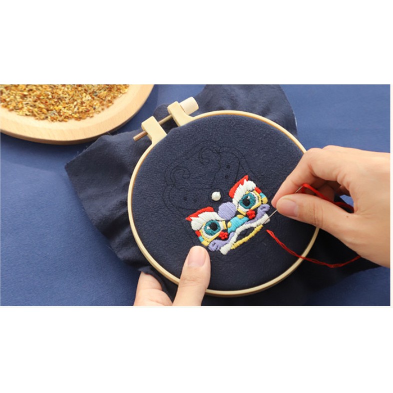 KIT THÊU DIY Tự làm túi thơm trang trí Rồng Sư tử Lân Hươu may mắn Thẻ Cầu Bình An Handmade Omamori - ZEN Handmade