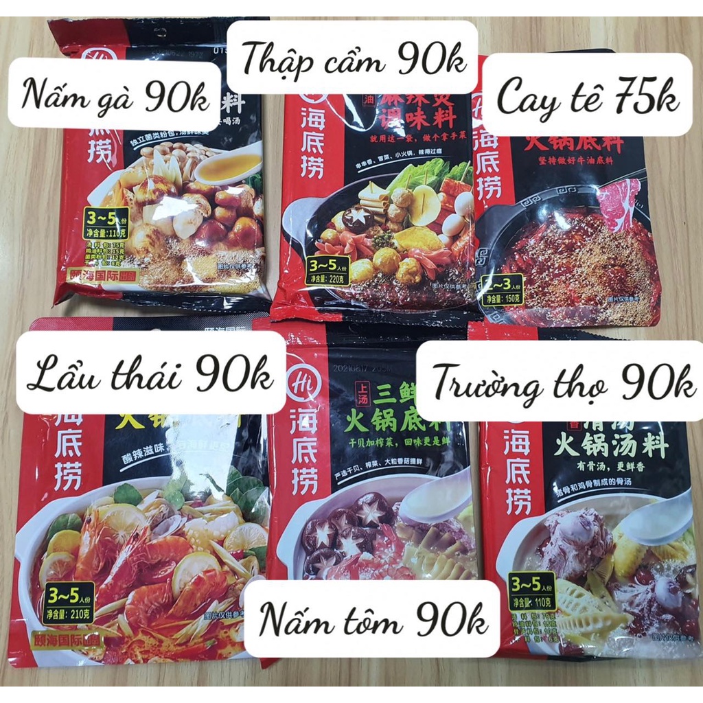 Cốt Lẩu Haidilao Nước Lẩu Haidilao Cốt Lẩu Tứ Xuyên Có Sẵn Nhiều Vị Date Mới Oanhtraicay | BigBuy360 - bigbuy360.vn